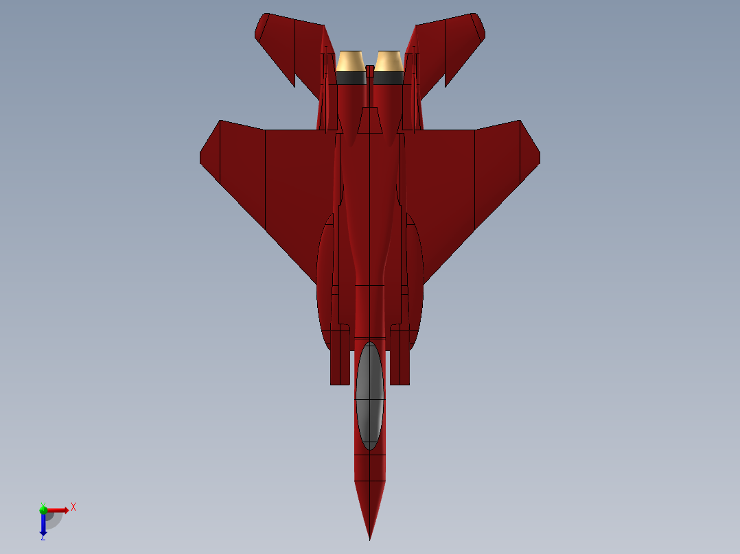 我的第一架飞机3d模型俯视图