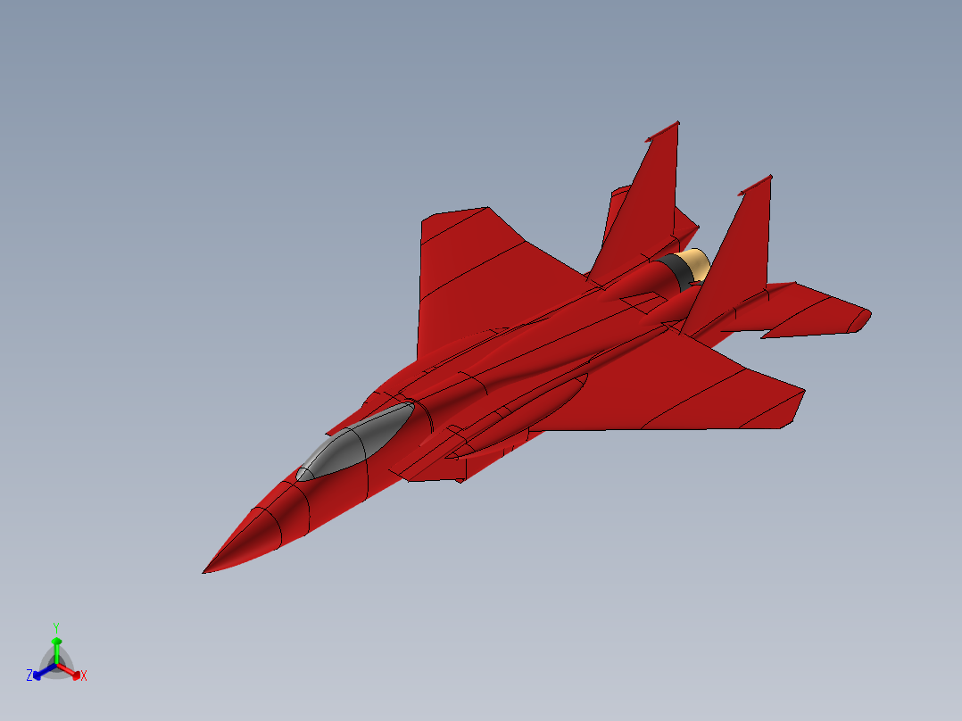 我的第一架飞机3d模型正等轴测图