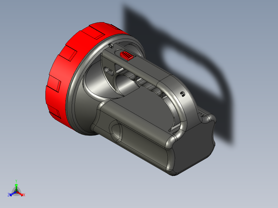 手电筒正等轴测图