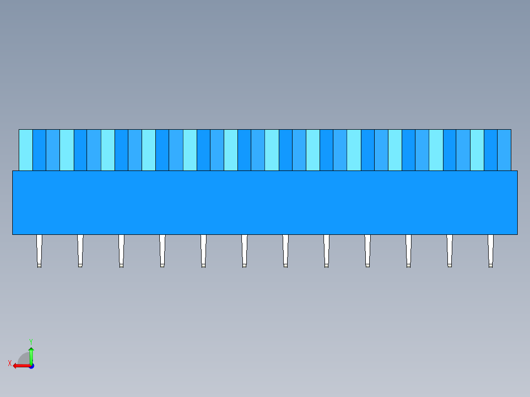 DEGSON DG166 系列 5.0mm 接线端子-DG166-5.0-12P-12-00AH后视图