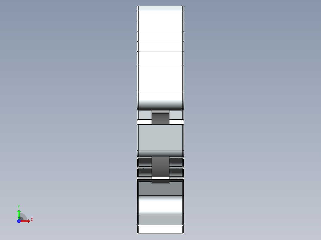 斗式提升机皮带斗--stl igs obj前视图