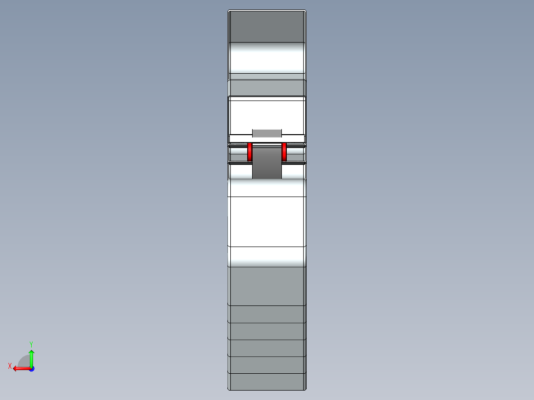 斗式提升机皮带斗--stl igs obj后视图