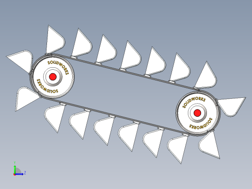 斗式提升机皮带斗--stl igs obj左视缩略图