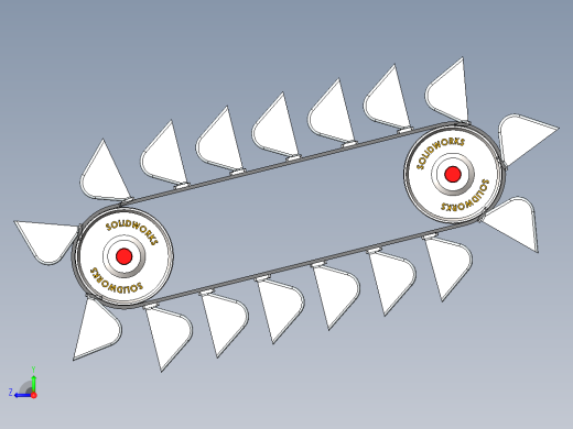 斗式提升机皮带斗--stl igs obj右视缩略图