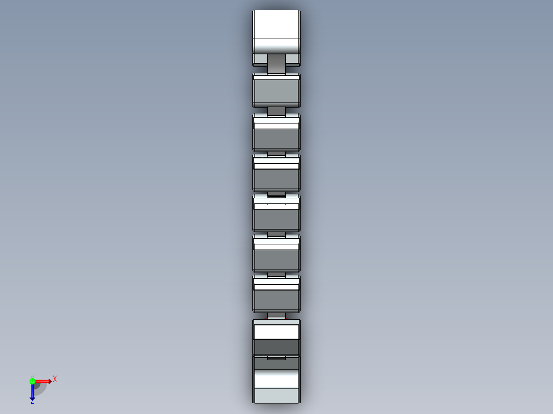 斗式提升机皮带斗--stl igs obj俯视图