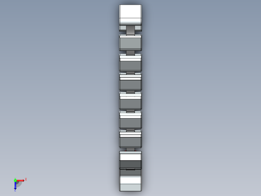斗式提升机皮带斗--stl igs obj俯视缩略图