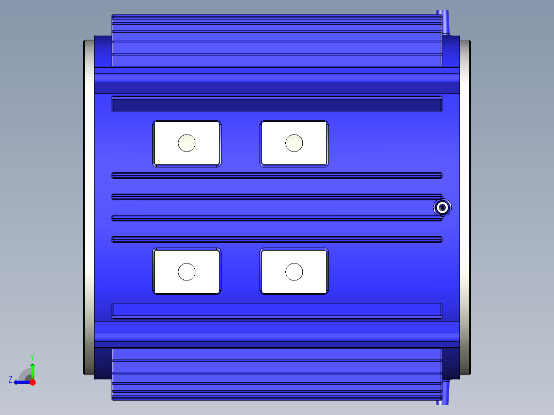 交流异步电动机右视图