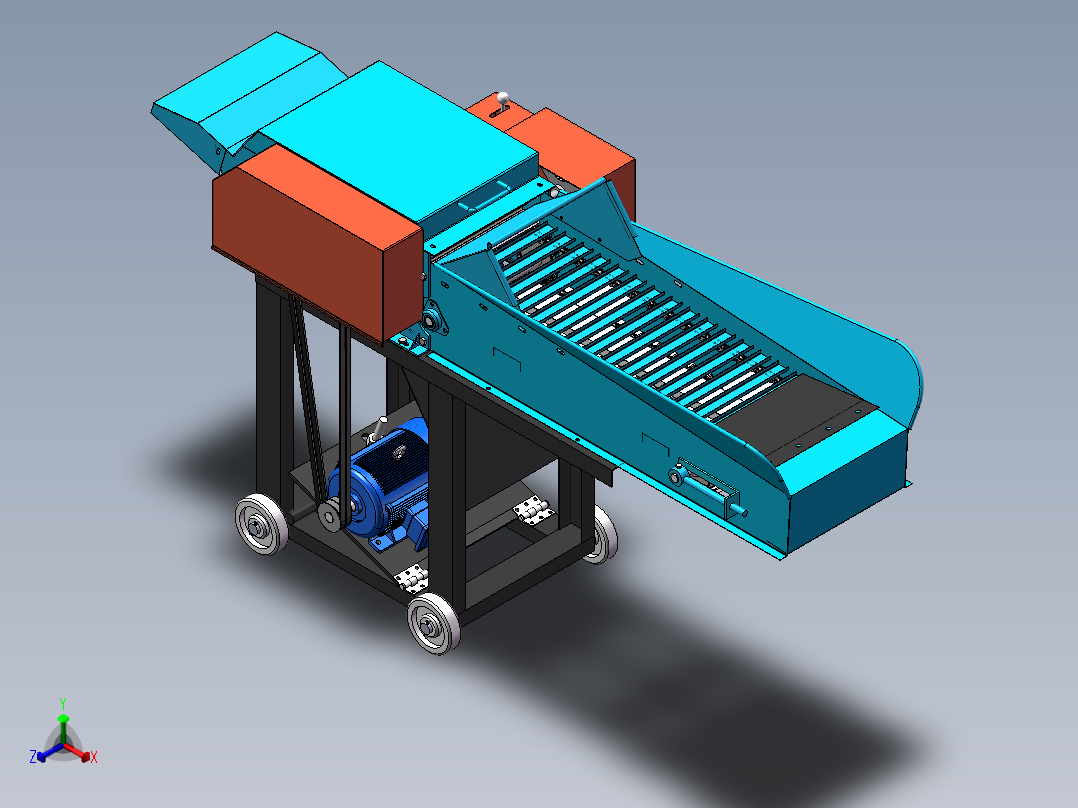 6.5T 新型柔丝铡草机三维图+二维=1243926==600主视图