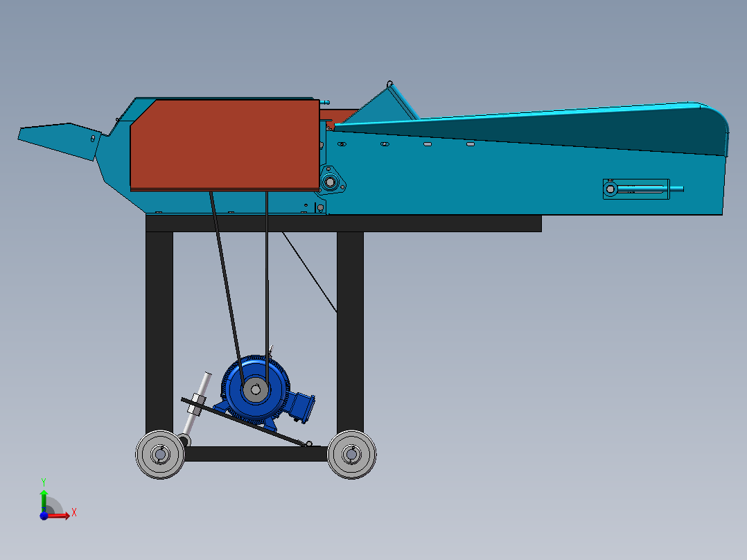 6.5T 新型柔丝铡草机三维图+二维=1243926==600前视图