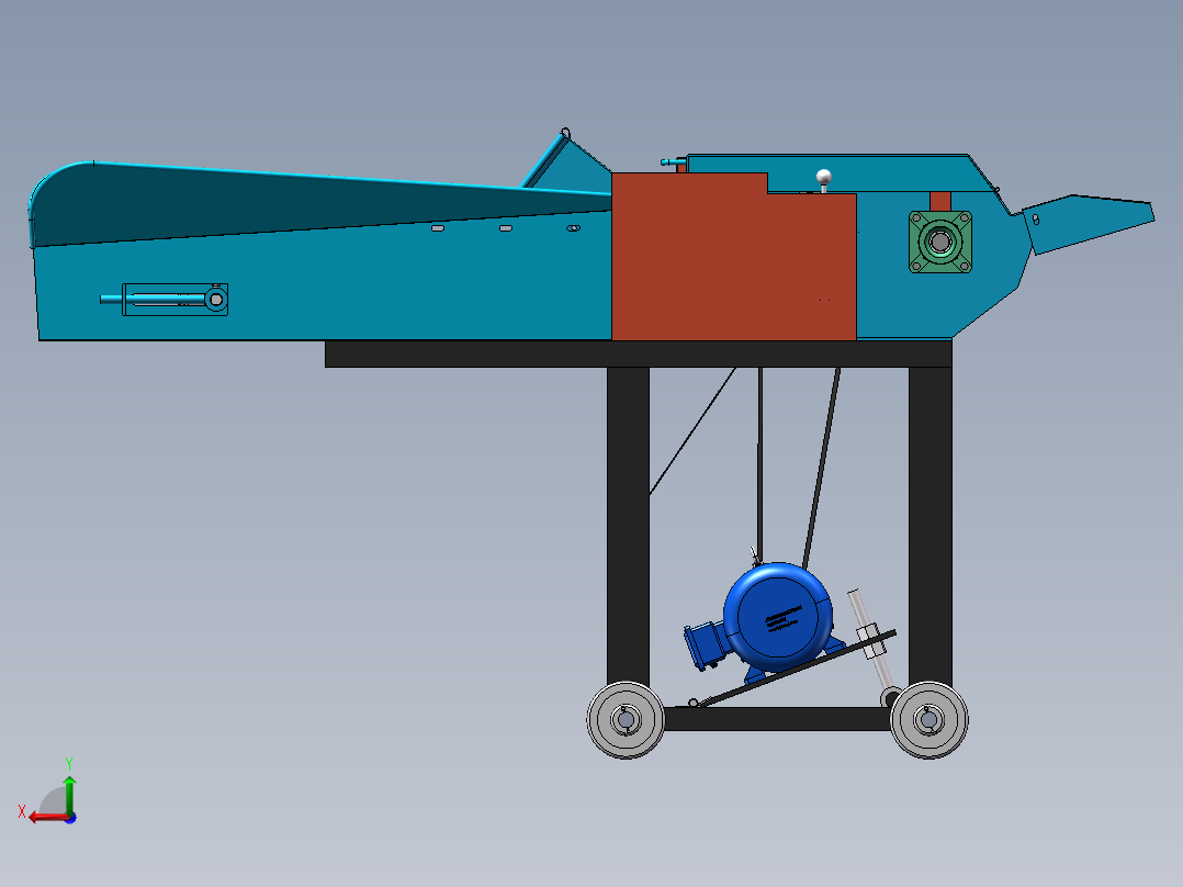 6.5T 新型柔丝铡草机三维图+二维=1243926==600后视图