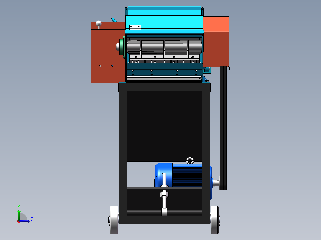 6.5T 新型柔丝铡草机三维图+二维=1243926==600左视图