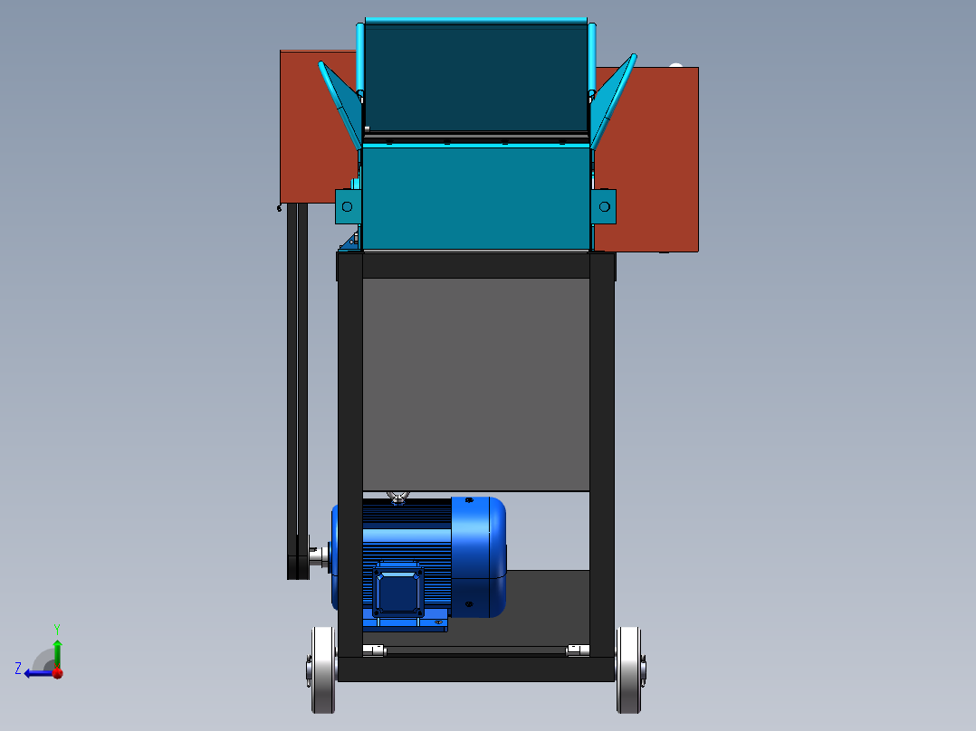 6.5T 新型柔丝铡草机三维图+二维=1243926==600右视图