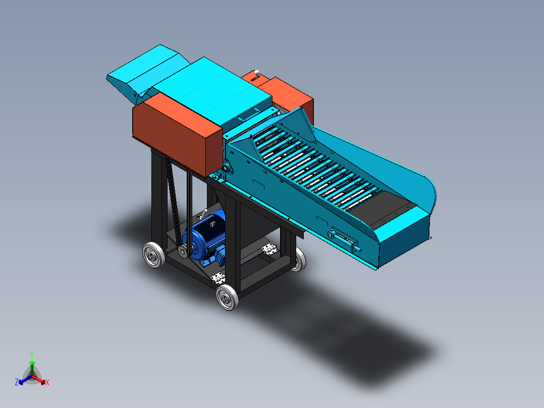 6.5T 新型柔丝铡草机三维图+二维=1243926==600正等轴测图