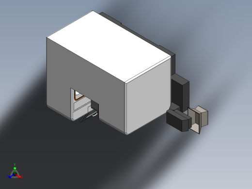 mazak-i200复合加工中心外壳正等轴测缩略图