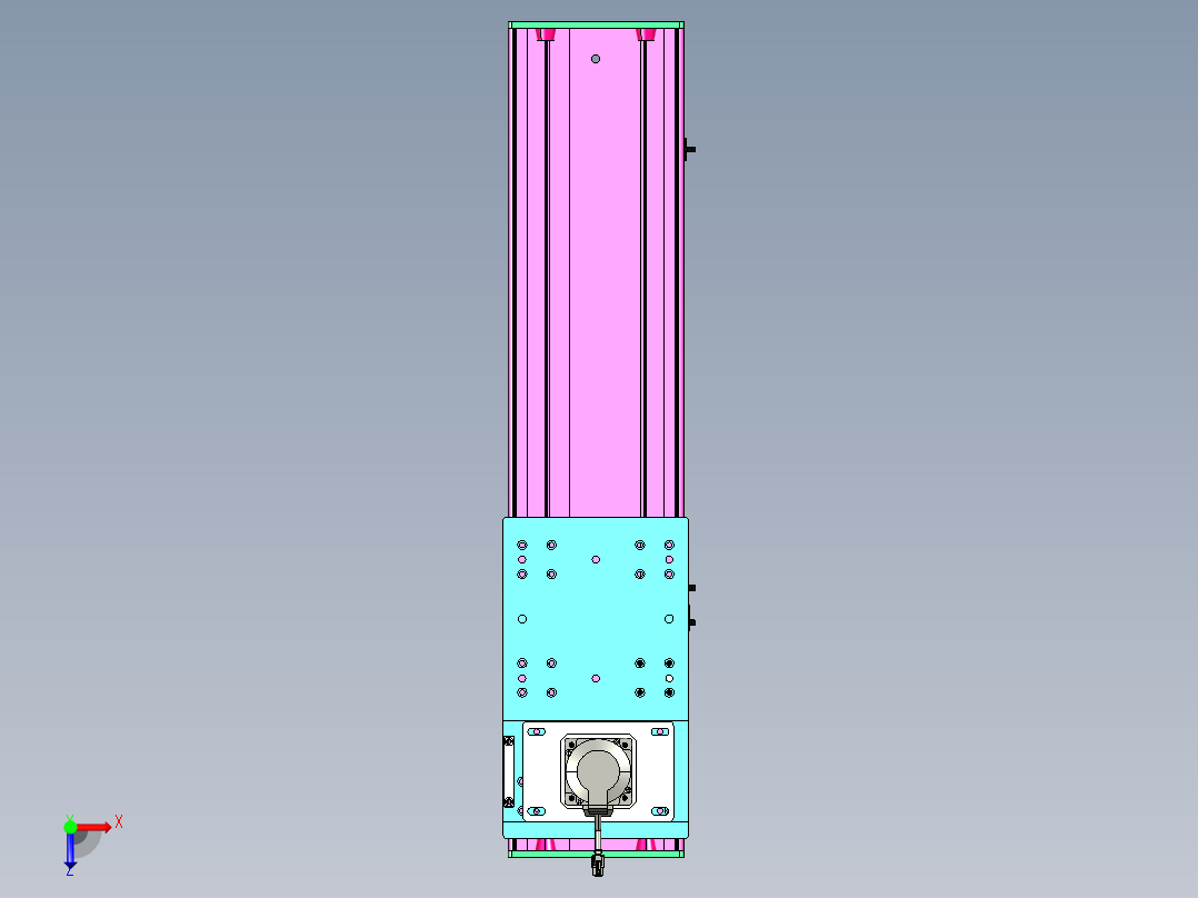 东锦齿条传动DH210G-L167-S550-BU-减速机+P750W俯视图
