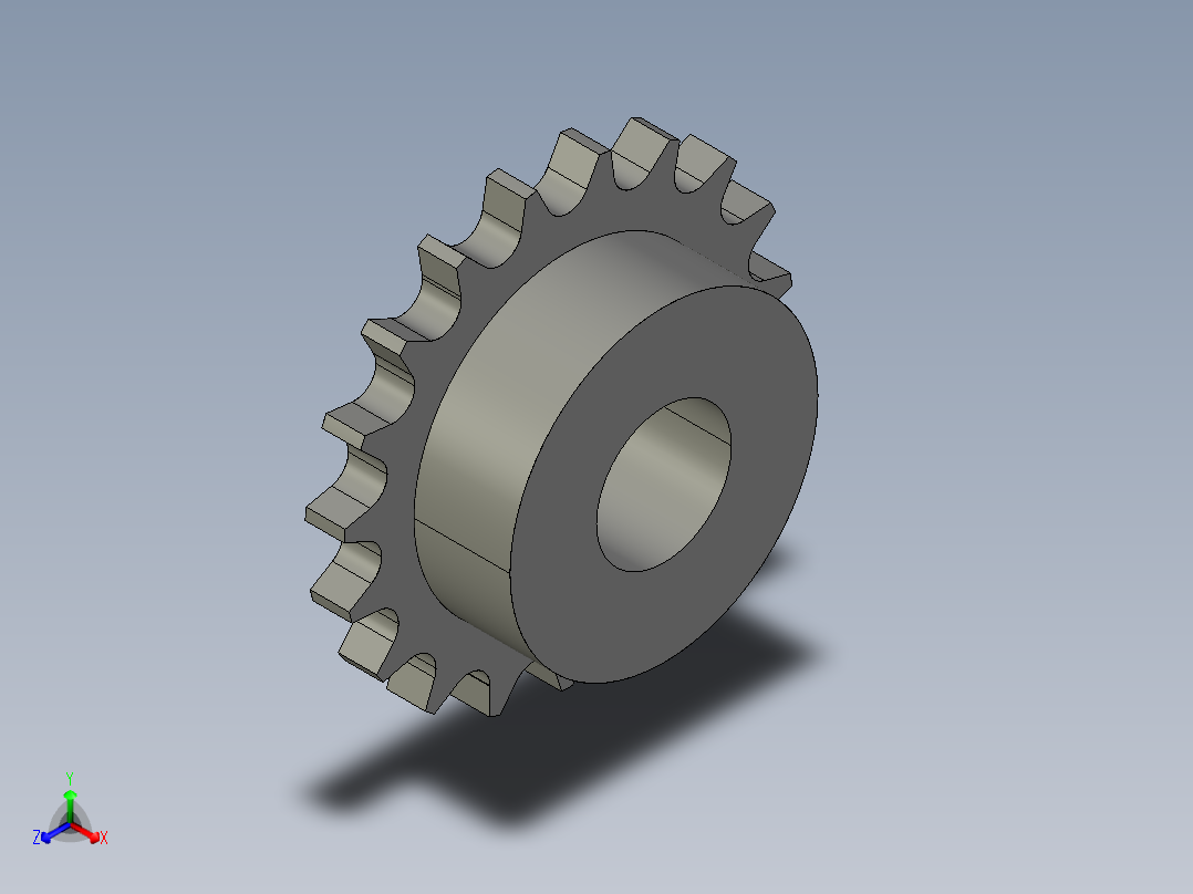 鏈輪惰輪EIS-X-3D多系列多零件图纸模型主视图