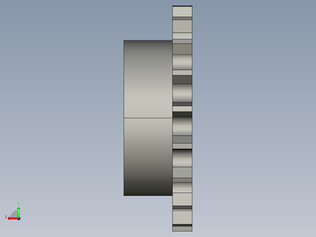 鏈輪惰輪EIS-X-3D多系列多零件图纸模型后视图