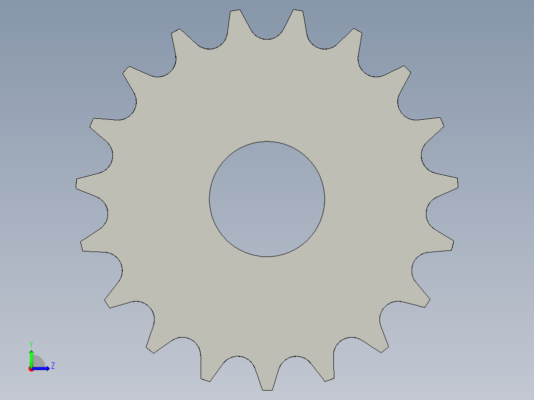 鏈輪惰輪EIS-X-3D多系列多零件图纸模型左视图