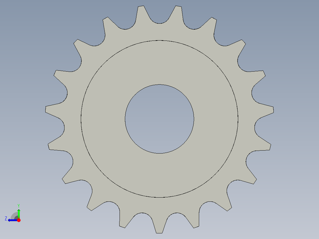 鏈輪惰輪EIS-X-3D多系列多零件图纸模型右视图