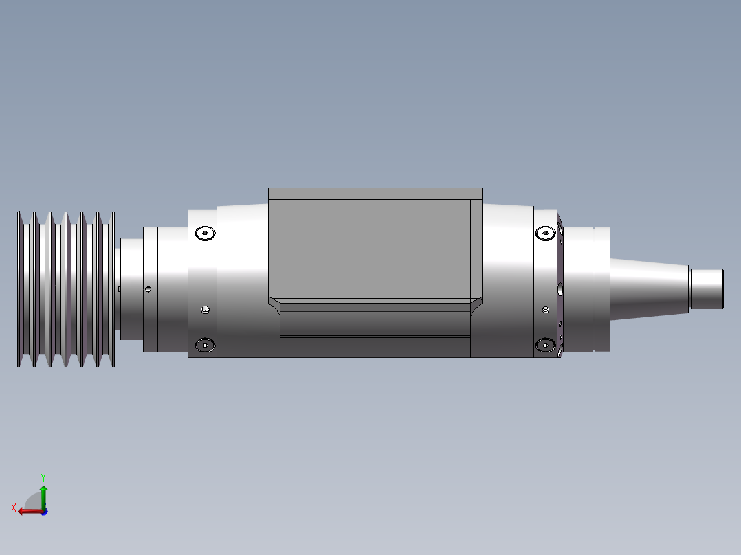 无心磨床驱动部分后视图