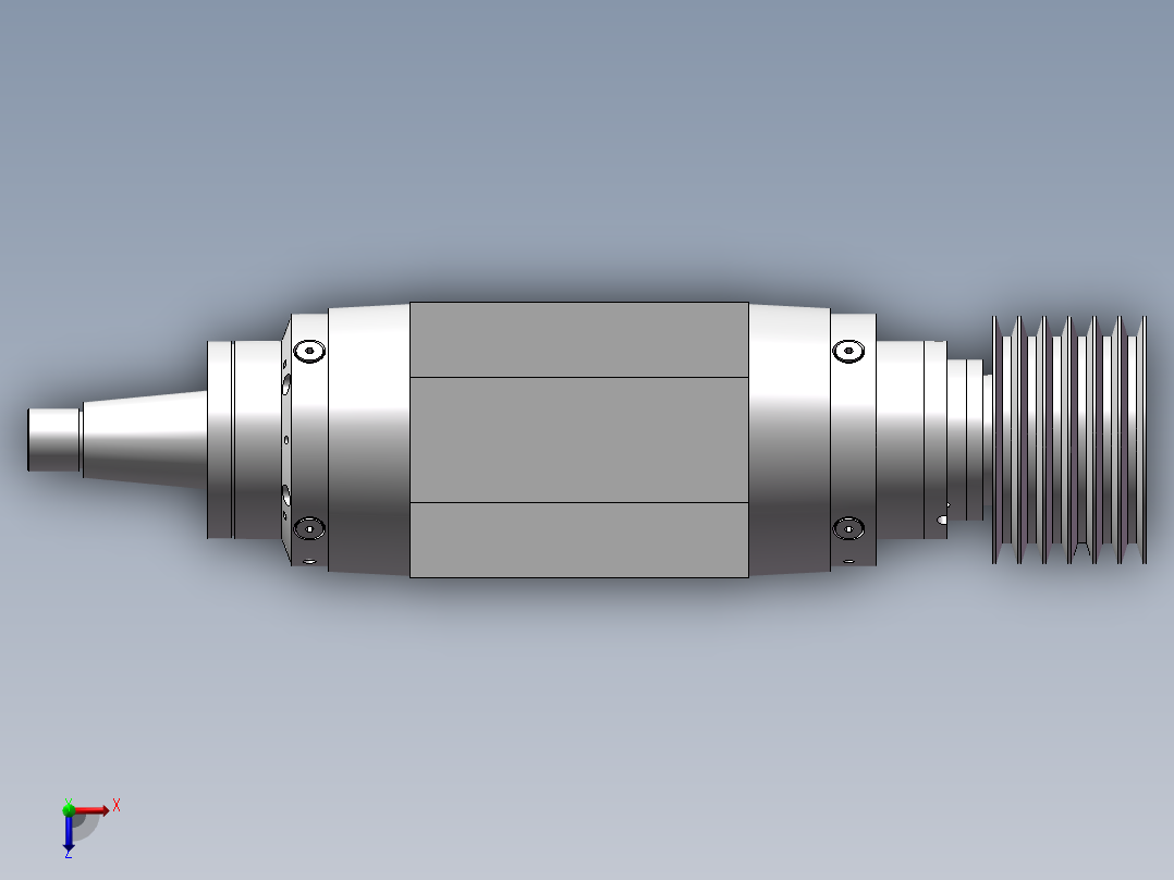 无心磨床驱动部分俯视图