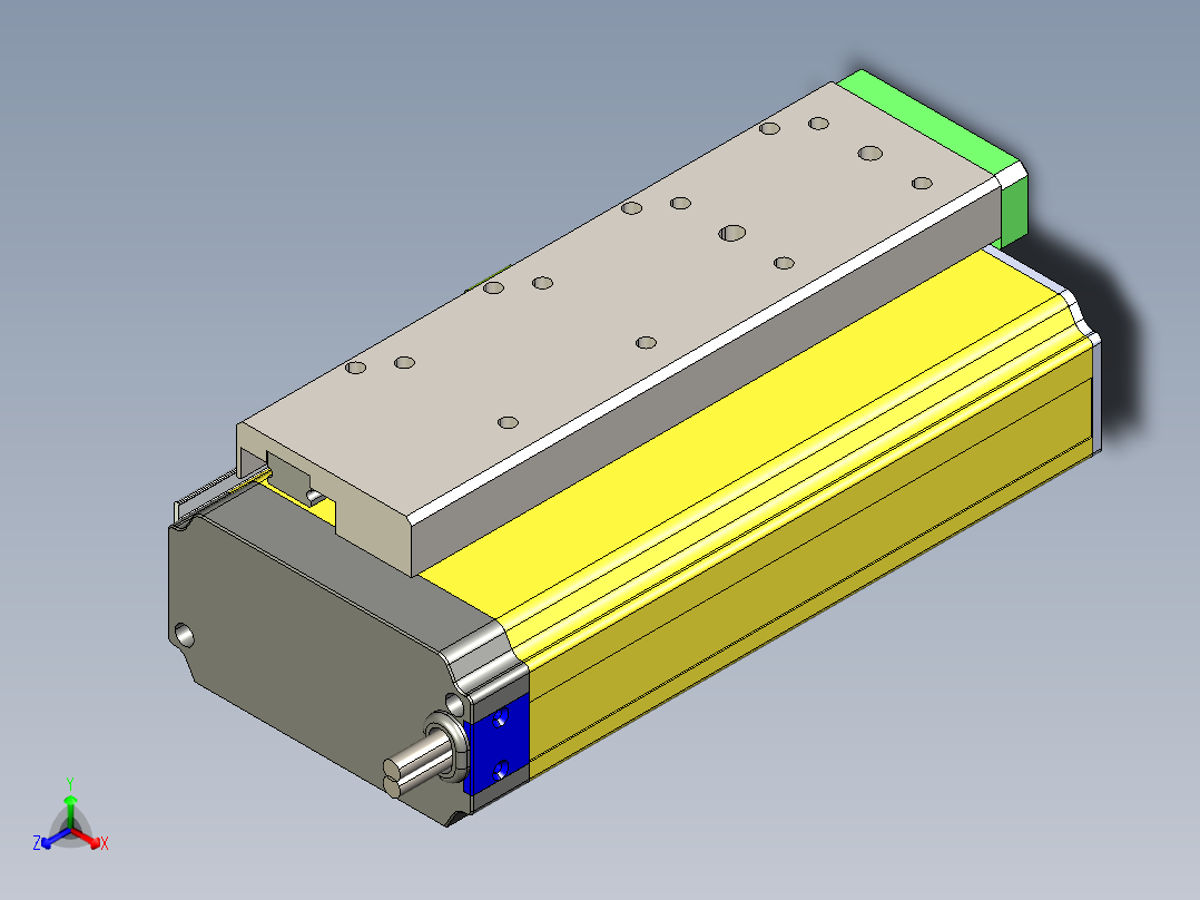 威洛博LES小滑台LES25-Lxx-S100-BL主视图