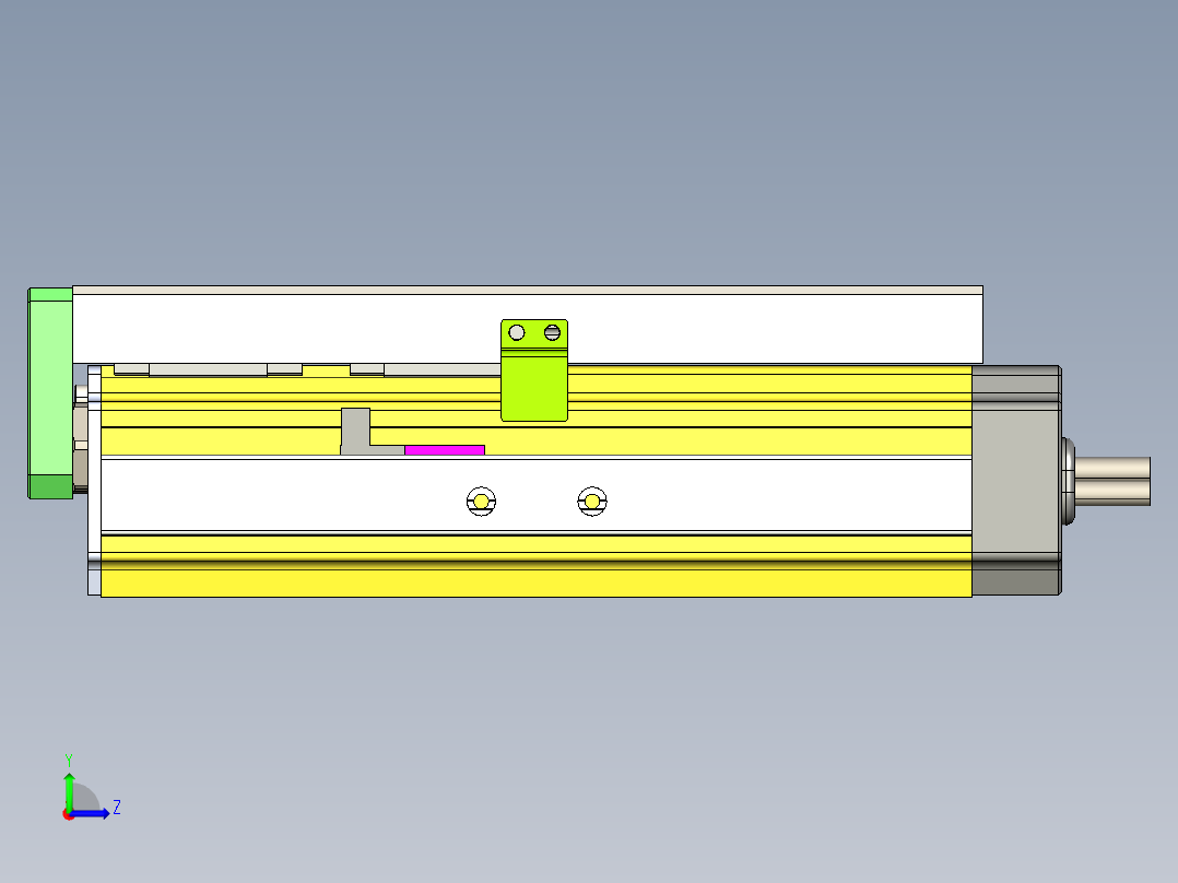 威洛博LES小滑台LES25-Lxx-S100-BL左视图