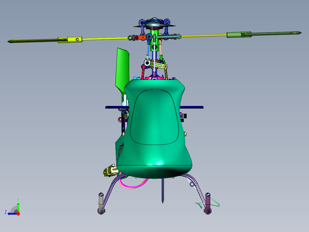 航模飞机飞行器玩具右视图