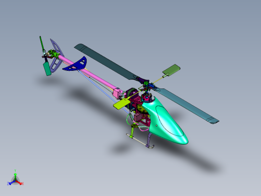 航模飞机飞行器玩具正等轴测缩略图