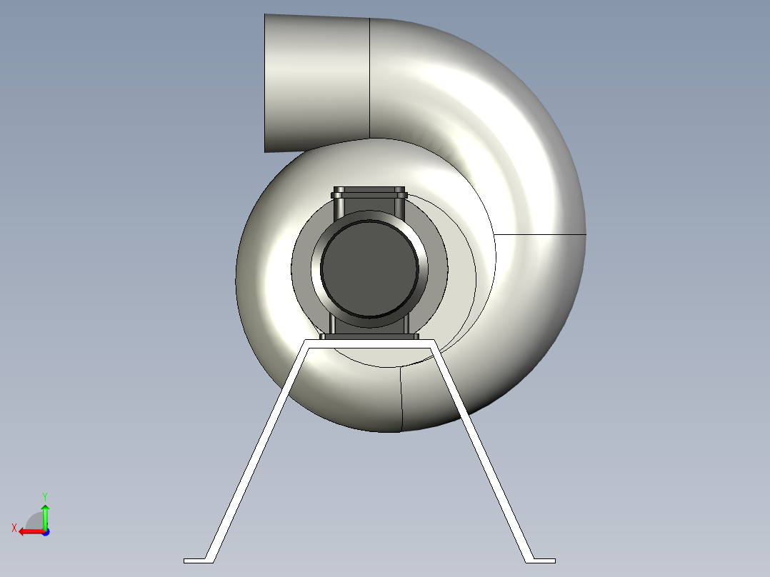 离心空气泵后视图