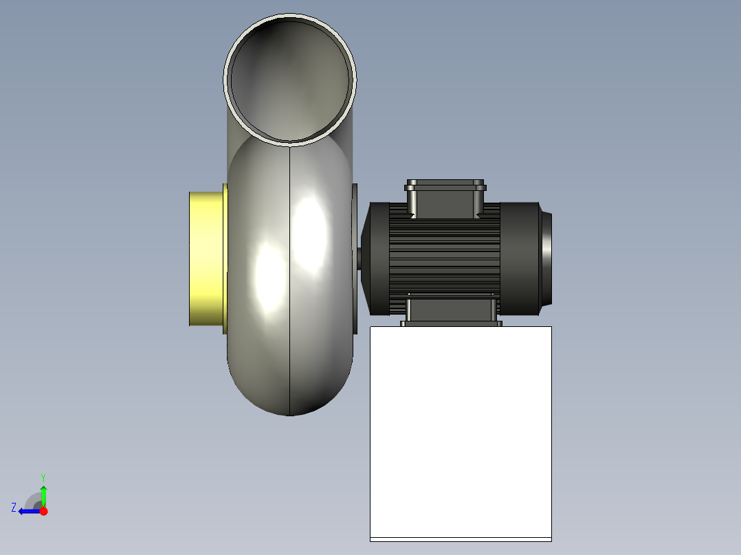 离心空气泵右视图