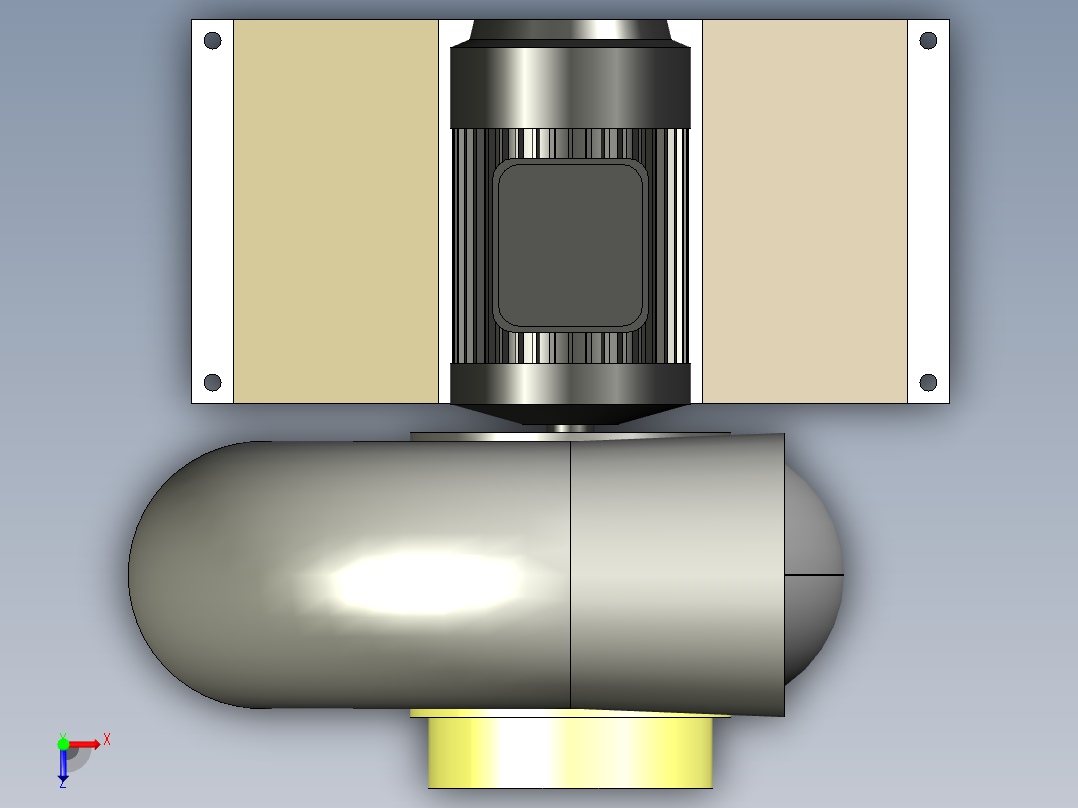离心空气泵俯视图