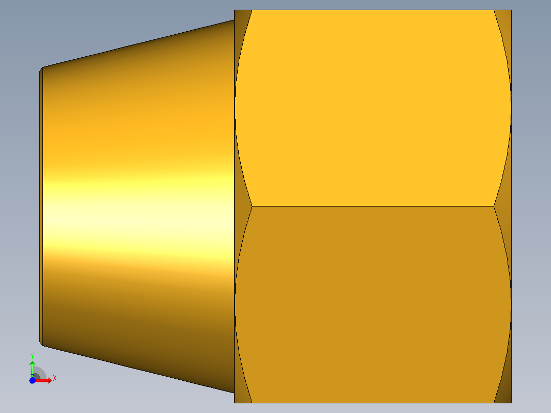扩口式工业通用硬管接头Short Nut 41FS-12前视图
