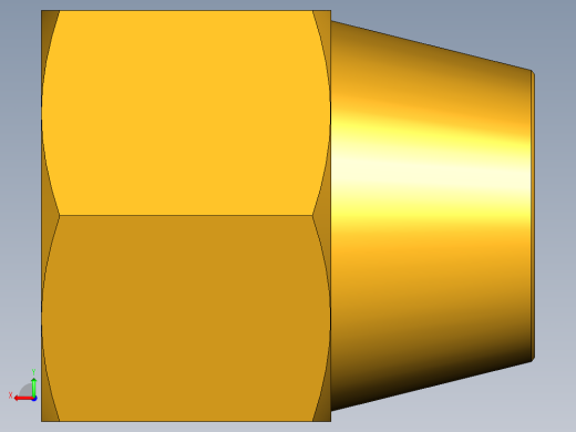 扩口式工业通用硬管接头Short Nut 41FS-12后视缩略图