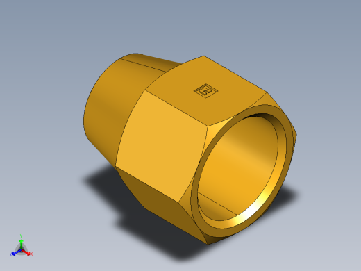 扩口式工业通用硬管接头Short Nut 41FS-12正等轴测缩略图
