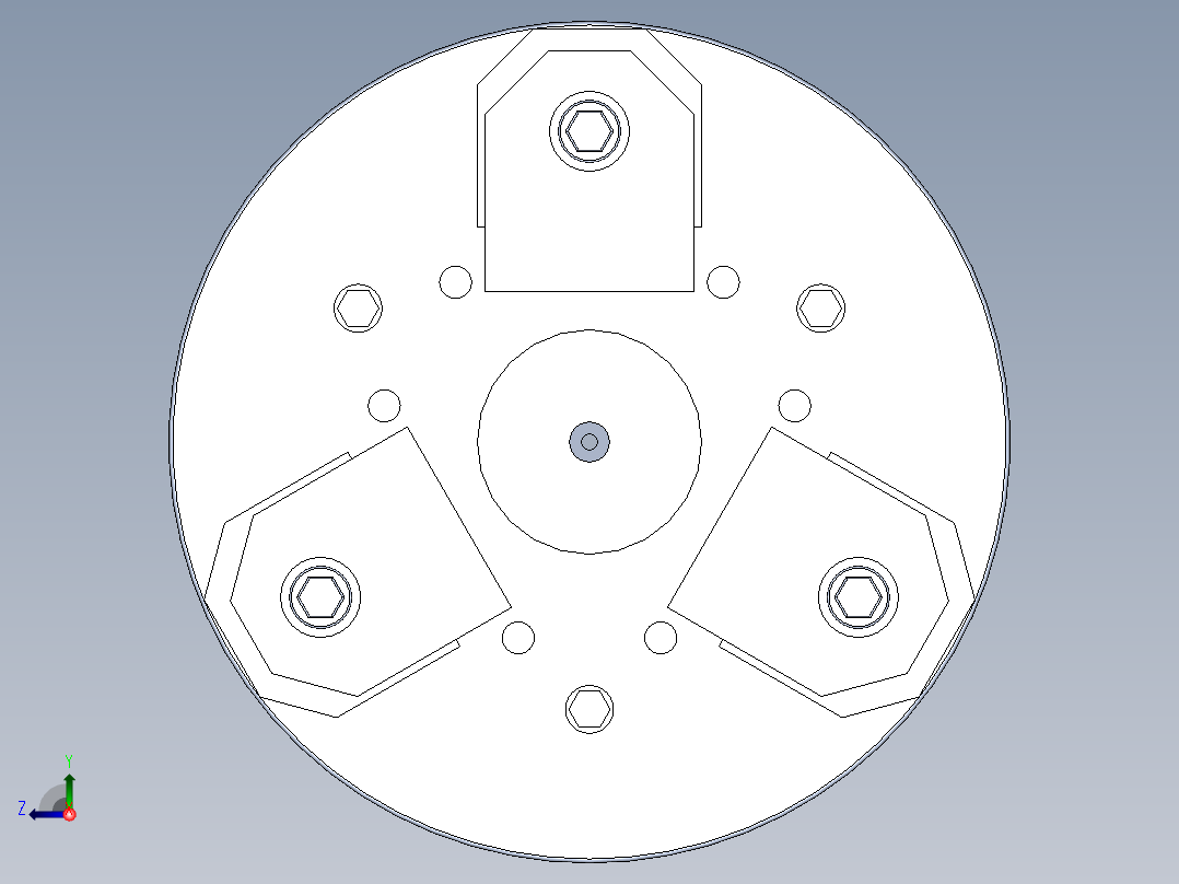 5种3J中实指形动力夹头模型596669==50右视图