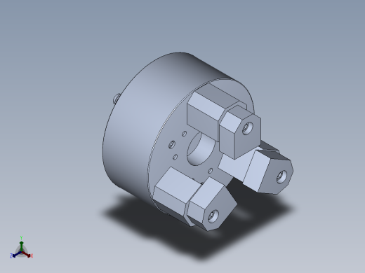 5种3J中实指形动力夹头模型596669==50正等轴测缩略图