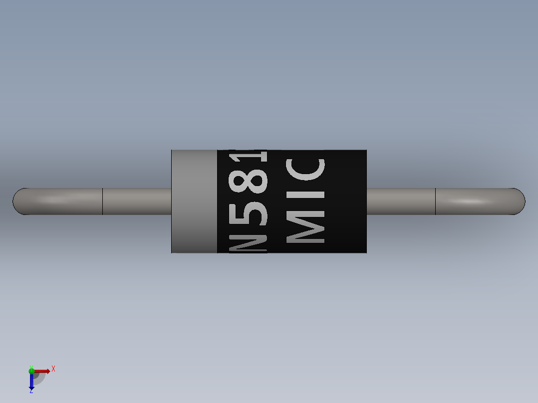 电容器 二极管 电阻器-Rectifier Diode 1N4006俯视图