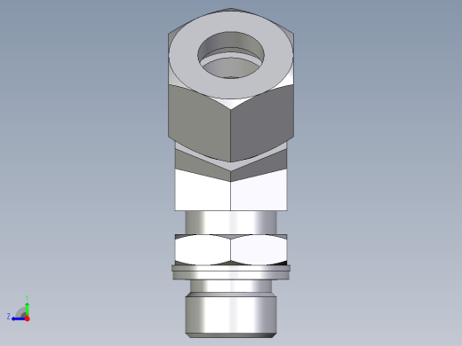 卡套式工业通用硬管接头EO_Adjustable_locknut_45_deg_elbow_VEE16ZSMCF右视缩略图
