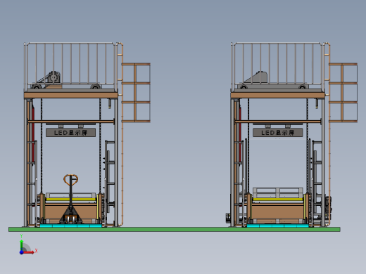 物流双托盘提升机sw18可编辑前视缩略图