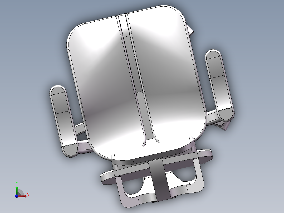 人体工学办公椅前视图