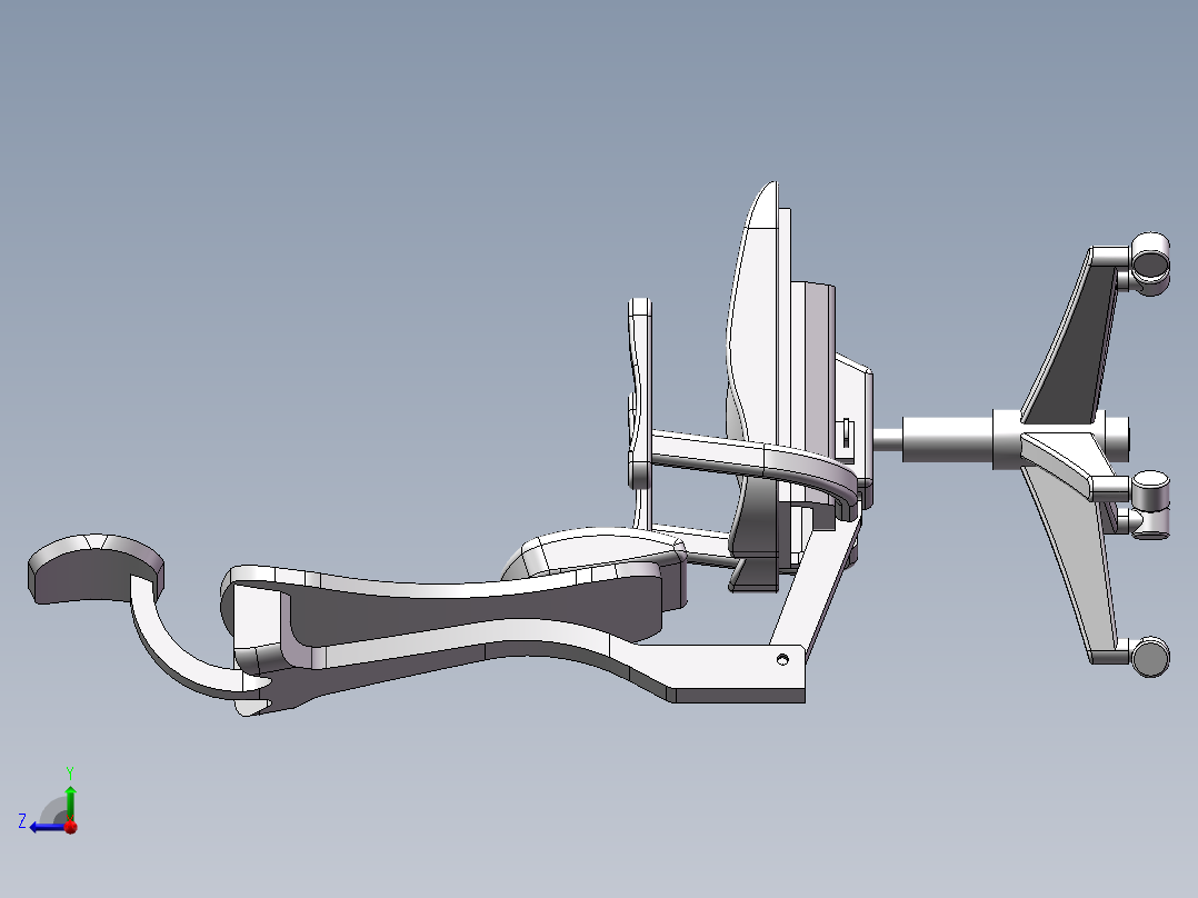 人体工学办公椅右视图