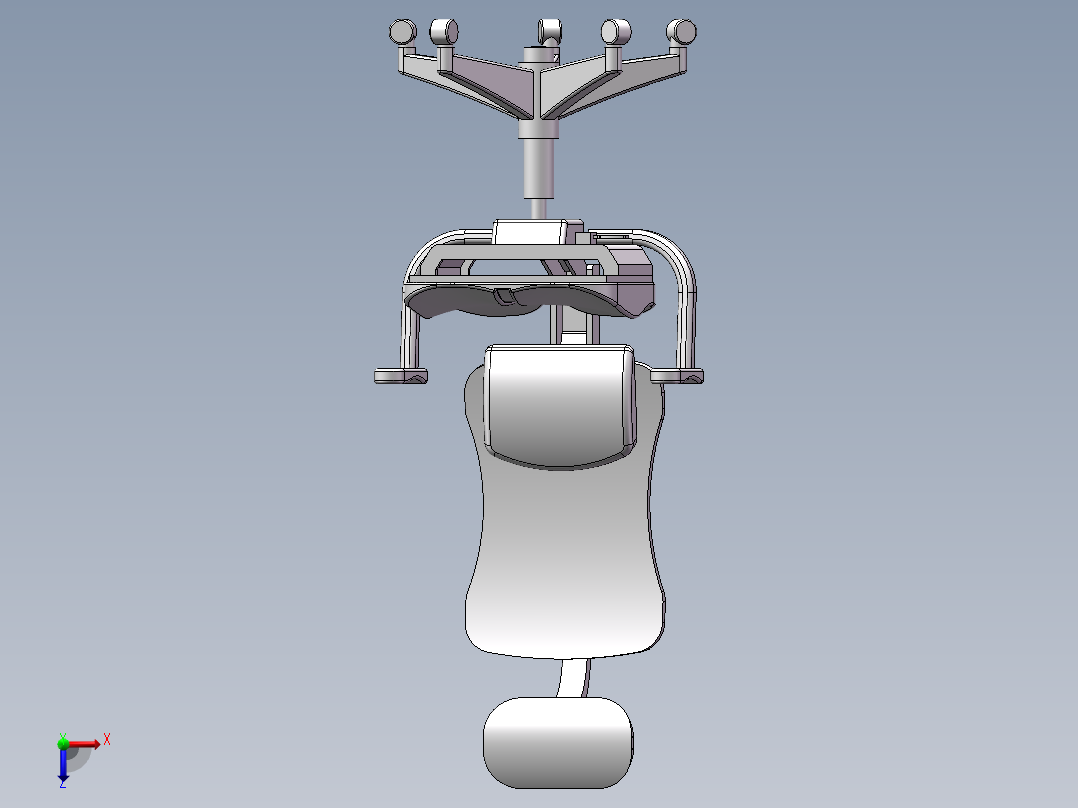 人体工学办公椅俯视图