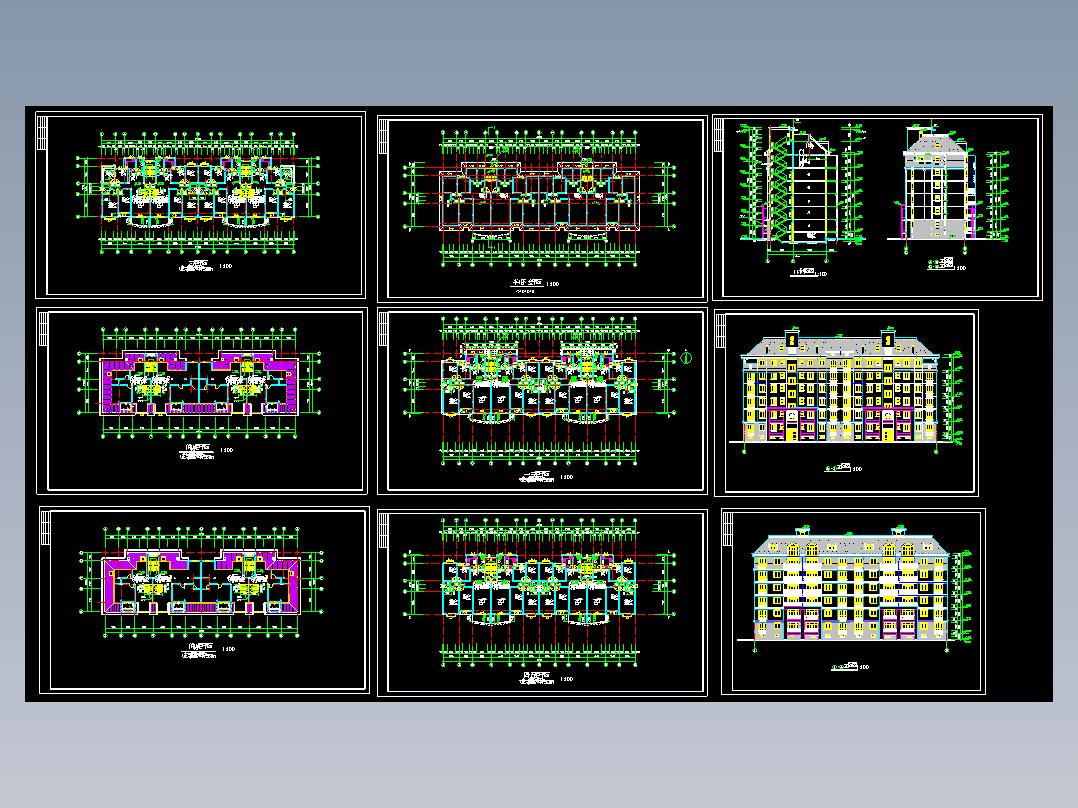 住宅平立剖面施工图
