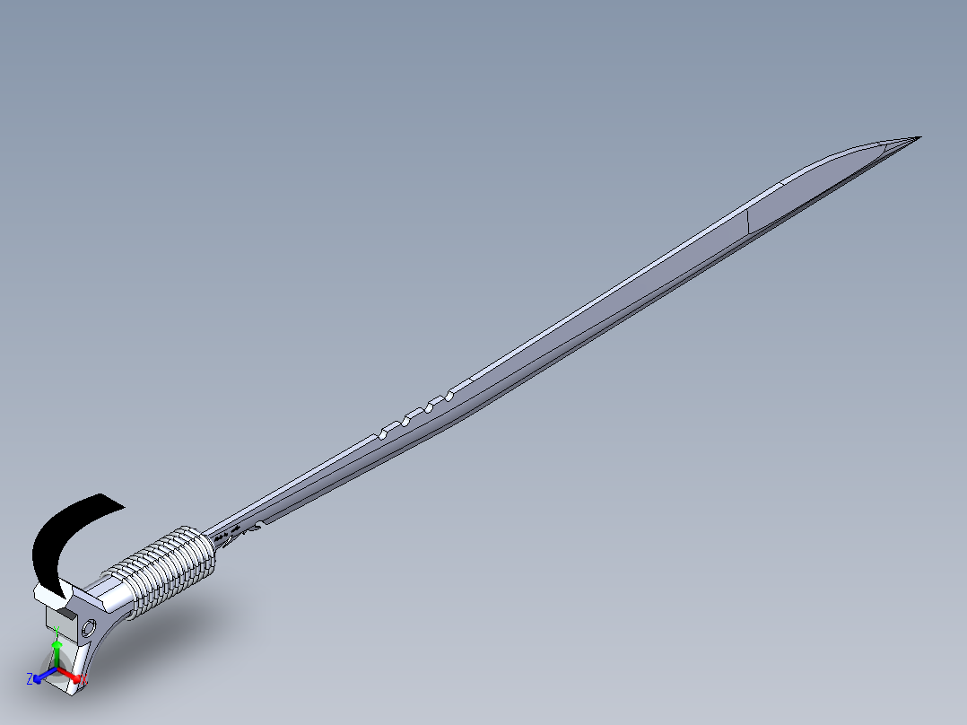 剑、宝剑(159)正等轴测图