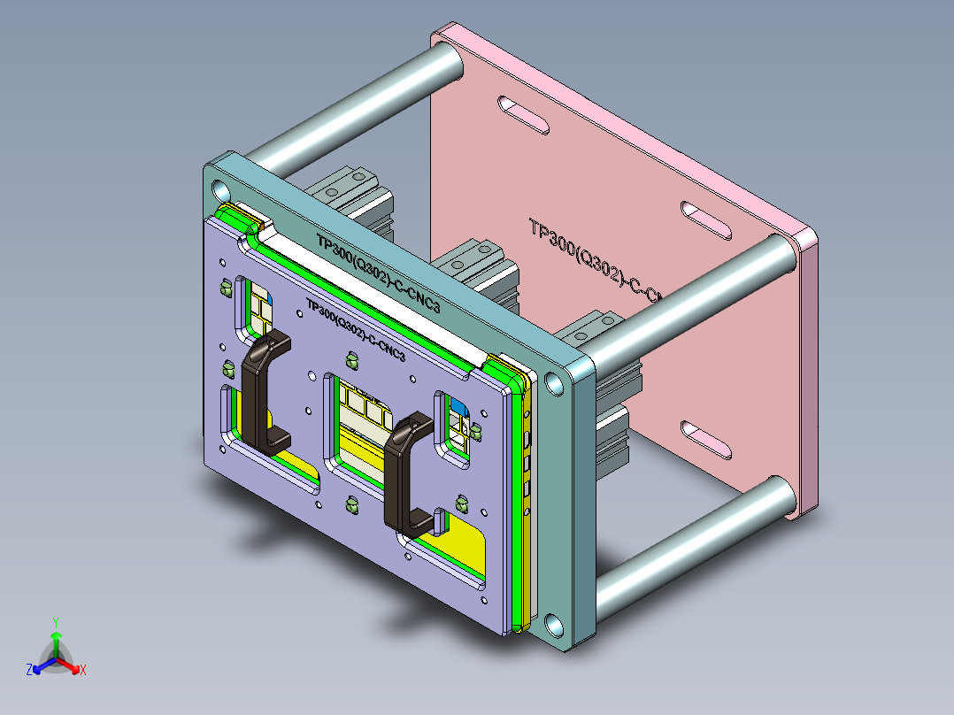TP300-C笔记本CNC工装夹具三维模型CNC3-0914主视图