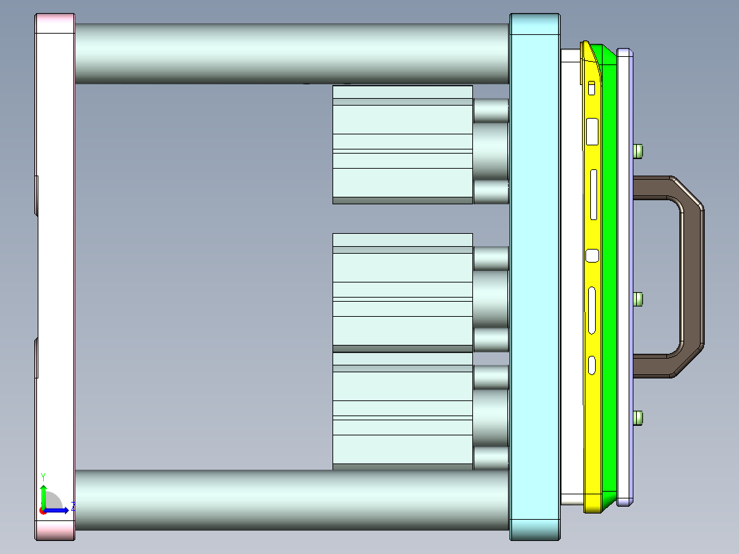 TP300-C笔记本CNC工装夹具三维模型CNC3-0914左视图