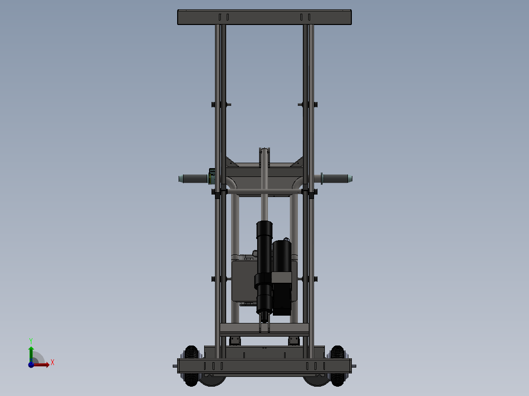 可折叠式剪叉电动升降手推车sw22可编辑前视图