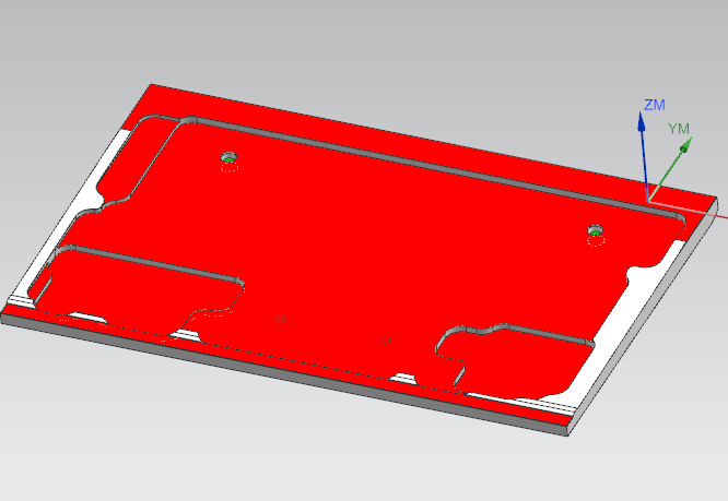 键盘外壳开粗内腔UG编程程序模型