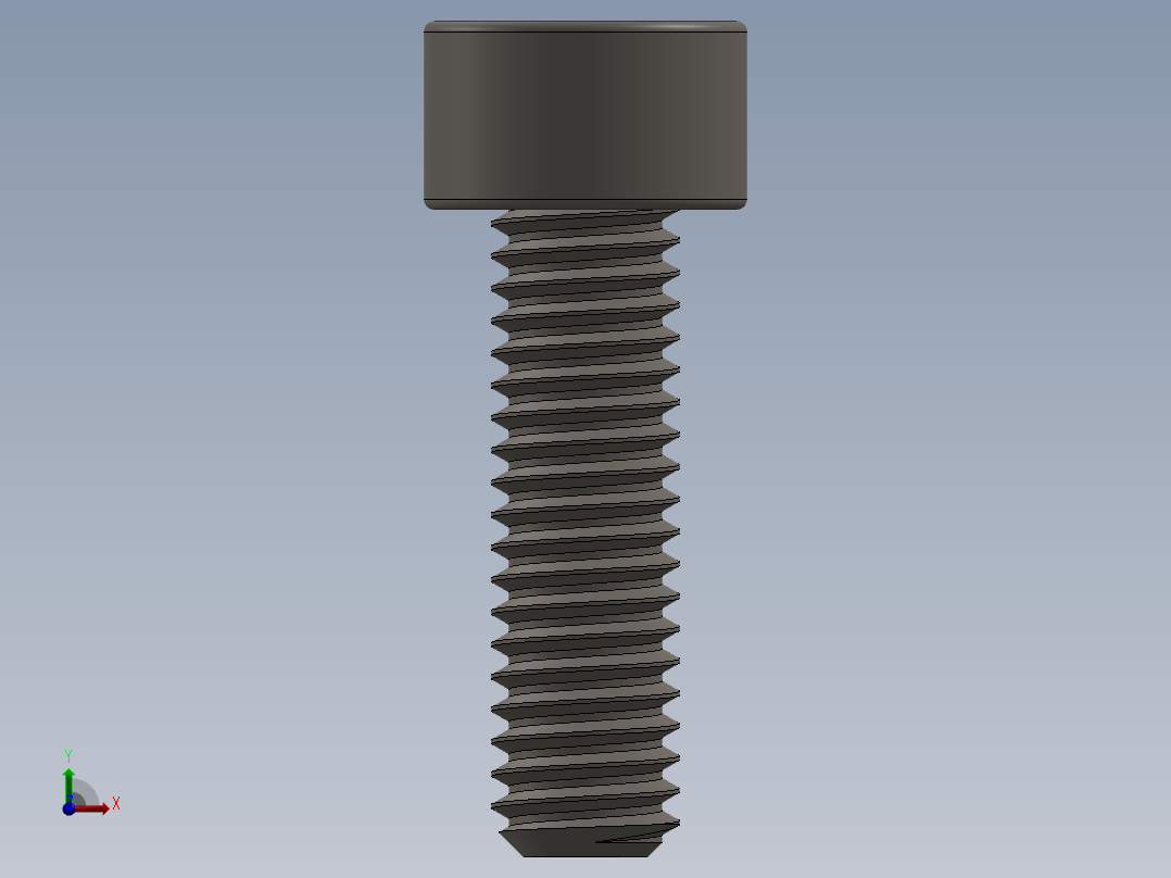 Screw_DIN_912_M3.5x12F_A2.SLDPRT公制内六角螺钉前视图